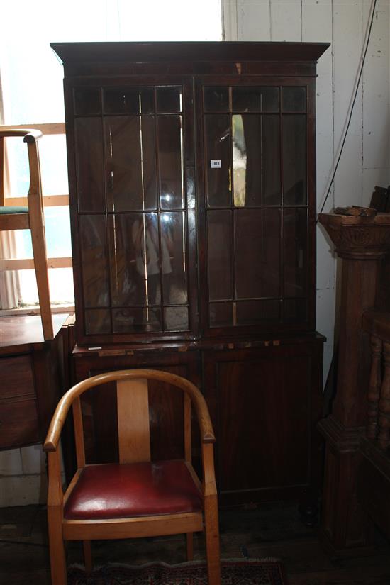 19th century mahogany bookcase(-)